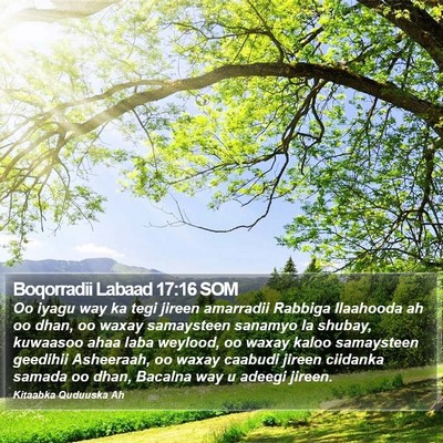 Boqorradii Labaad 17:16 SOM Bible Verse Image