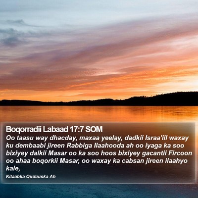 Boqorradii Labaad 17:7 SOM Bible Verse Image