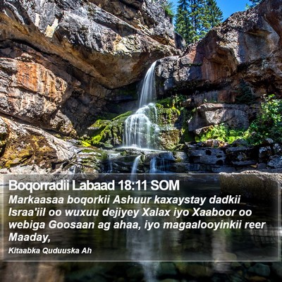 Boqorradii Labaad 18:11 SOM Bible Verse Image