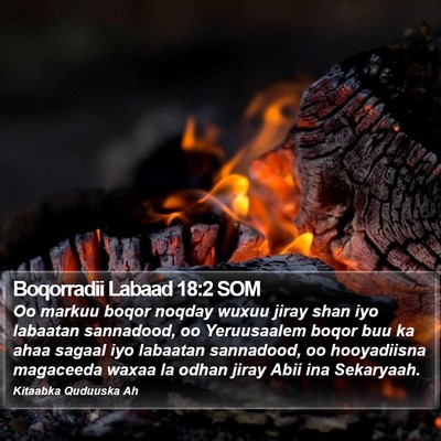 Boqorradii Labaad 18:2 SOM Bible Verse Image