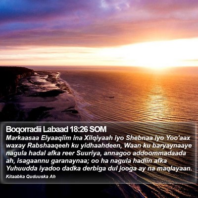 Boqorradii Labaad 18:26 SOM Bible Verse Image