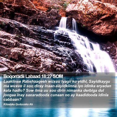 Boqorradii Labaad 18:27 SOM Bible Verse Image