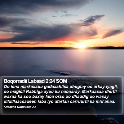 Boqorradii Labaad 2:24 SOM Bible Verse Image