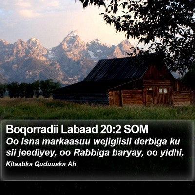 Boqorradii Labaad 20:2 SOM Bible Verse Image
