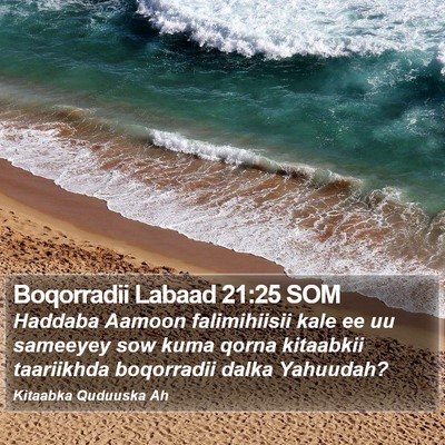 Boqorradii Labaad 21:25 SOM Bible Verse Image