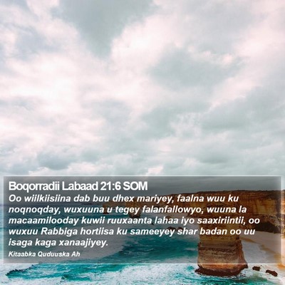 Boqorradii Labaad 21:6 SOM Bible Verse Image