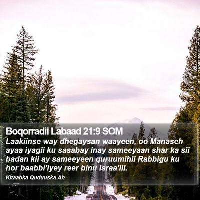 Boqorradii Labaad 21:9 SOM Bible Verse Image