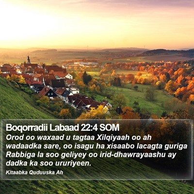 Boqorradii Labaad 22:4 SOM Bible Verse Image