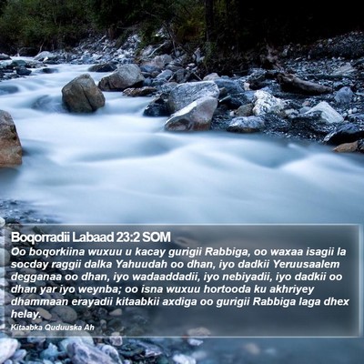Boqorradii Labaad 23:2 SOM Bible Verse Image