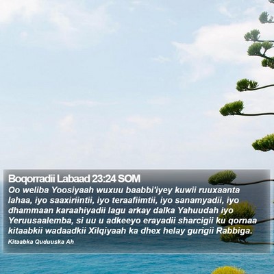 Boqorradii Labaad 23:24 SOM Bible Verse Image