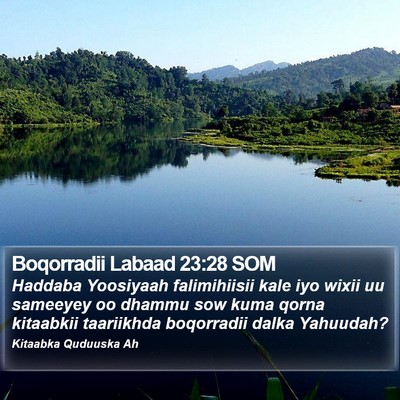 Boqorradii Labaad 23:28 SOM Bible Verse Image