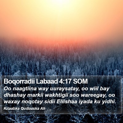 Boqorradii Labaad 4:17 SOM Bible Verse Image