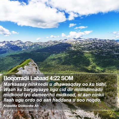 Boqorradii Labaad 4:22 SOM Bible Verse Image