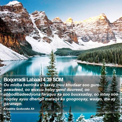 Boqorradii Labaad 4:39 SOM Bible Verse Image