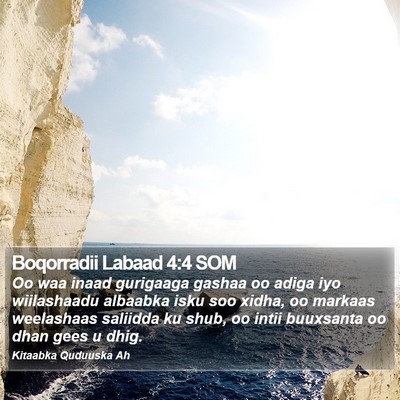 Boqorradii Labaad 4:4 SOM Bible Verse Image