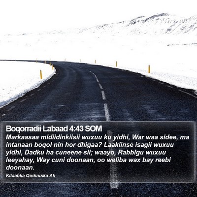 Boqorradii Labaad 4:43 SOM Bible Verse Image