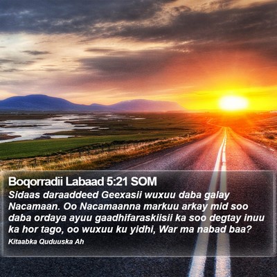 Boqorradii Labaad 5:21 SOM Bible Verse Image