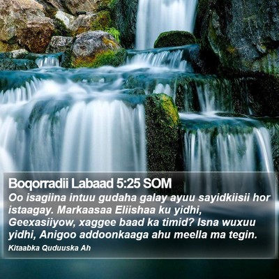 Boqorradii Labaad 5:25 SOM Bible Verse Image