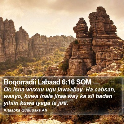 Boqorradii Labaad 6:16 SOM Bible Verse Image