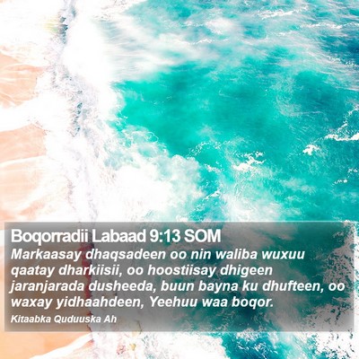 Boqorradii Labaad 9:13 SOM Bible Verse Image