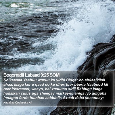Boqorradii Labaad 9:25 SOM Bible Verse Image