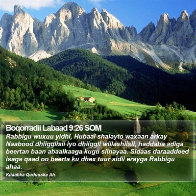 Boqorradii Labaad 9:26 SOM Bible Verse Image