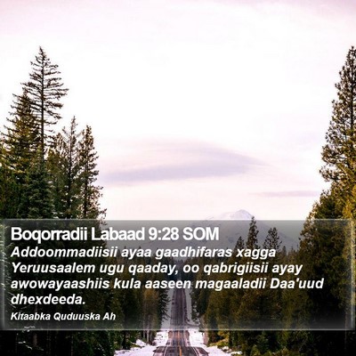 Boqorradii Labaad 9:28 SOM Bible Verse Image