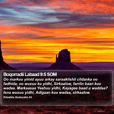 Boqorradii Labaad 9:5 SOM Bible Verse Image