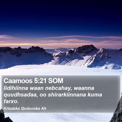 Caamoos 5:21 SOM Bible Verse Image