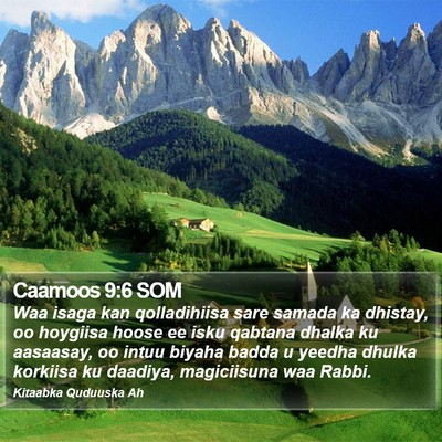 Caamoos 9:6 SOM Bible Verse Image