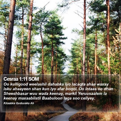 Cesraa 1:11 SOM Bible Verse Image