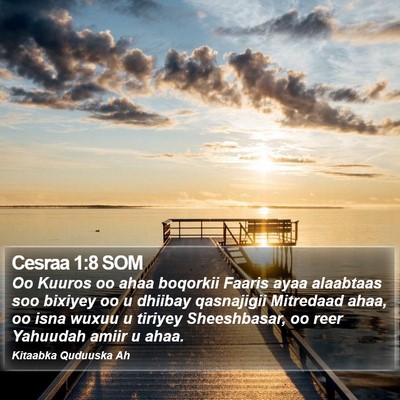 Cesraa 1:8 SOM Bible Verse Image