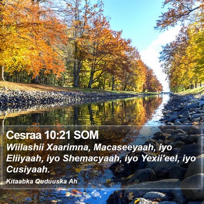 Cesraa 10:21 SOM Bible Verse Image