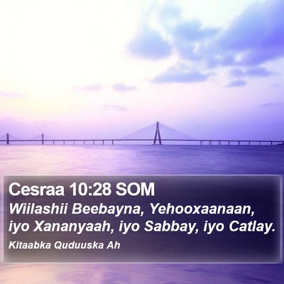 Cesraa 10:28 SOM Bible Verse Image