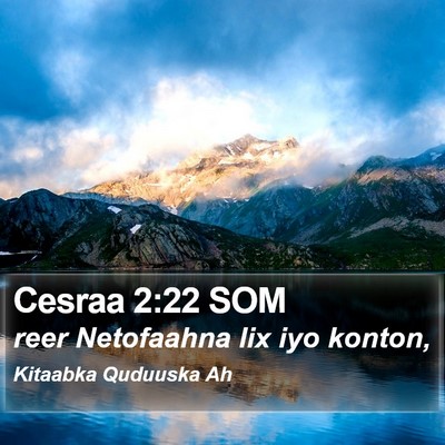 Cesraa 2:22 SOM Bible Verse Image