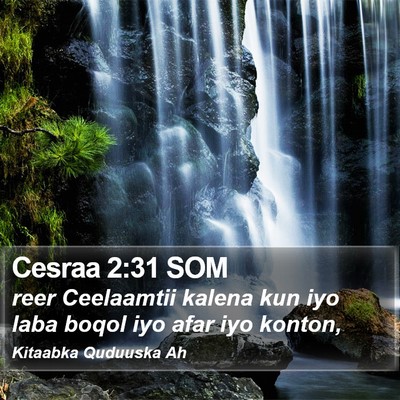 Cesraa 2:31 SOM Bible Verse Image