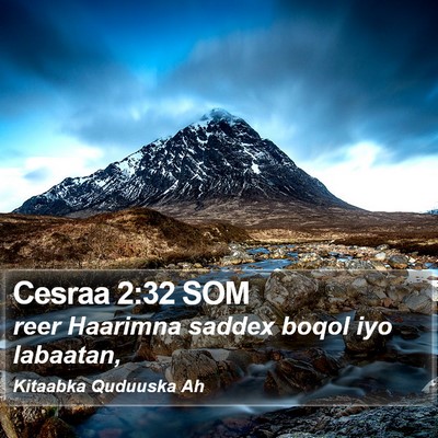 Cesraa 2:32 SOM Bible Verse Image