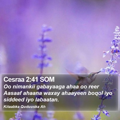 Cesraa 2:41 SOM Bible Verse Image
