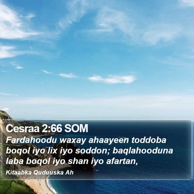Cesraa 2:66 SOM Bible Verse Image