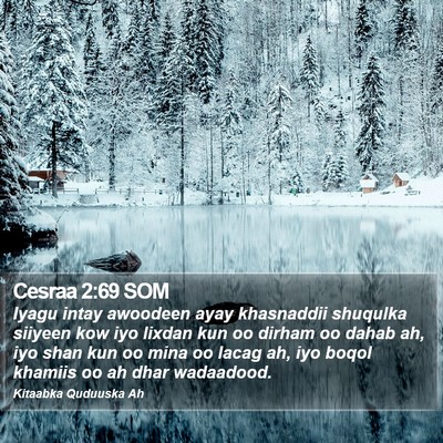 Cesraa 2:69 SOM Bible Verse Image