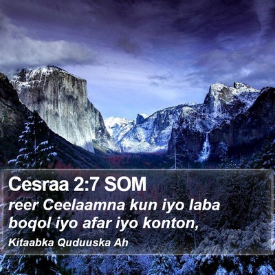 Cesraa 2:7 SOM Bible Verse Image