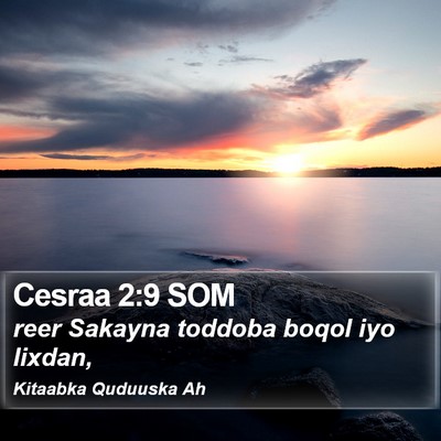 Cesraa 2:9 SOM Bible Verse Image