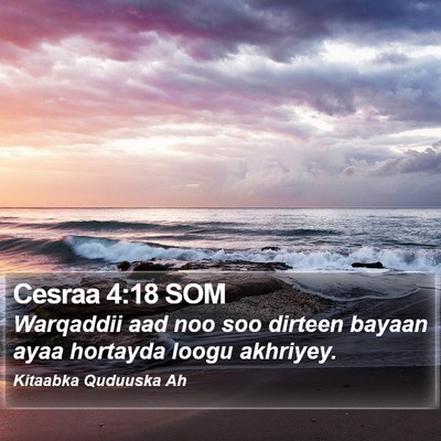 Cesraa 4:18 SOM Bible Verse Image