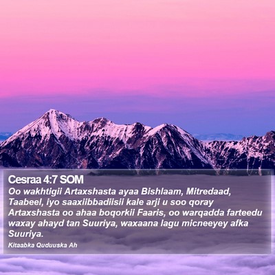 Cesraa 4:7 SOM Bible Verse Image