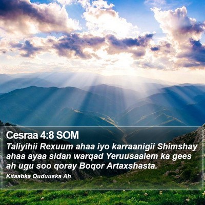 Cesraa 4:8 SOM Bible Verse Image