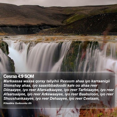 Cesraa 4:9 SOM Bible Verse Image