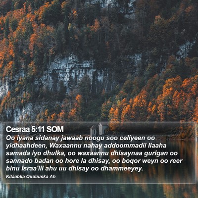 Cesraa 5:11 SOM Bible Verse Image