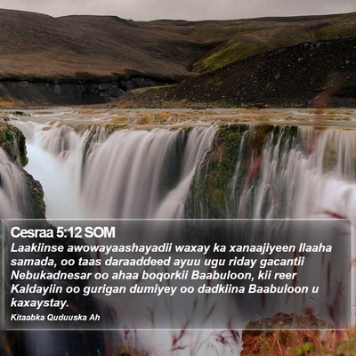 Cesraa 5:12 SOM Bible Verse Image