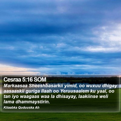 Cesraa 5:16 SOM Bible Verse Image