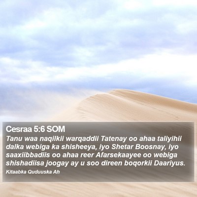 Cesraa 5:6 SOM Bible Verse Image